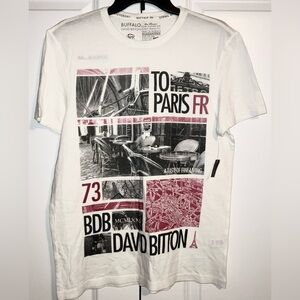 Buffalo David Bitton PARIS White Short Sleeve Muscle Tee NEW WITH TAGS